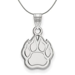 Sterling Silver Northern Illinois U Small Necklace - 24 In